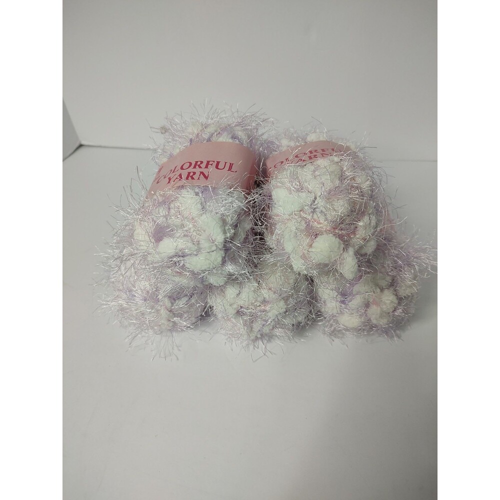 Jenny Haskins COLORFUL YARN Pink White Faux Knitting Machine Embroidery Lot Of 5